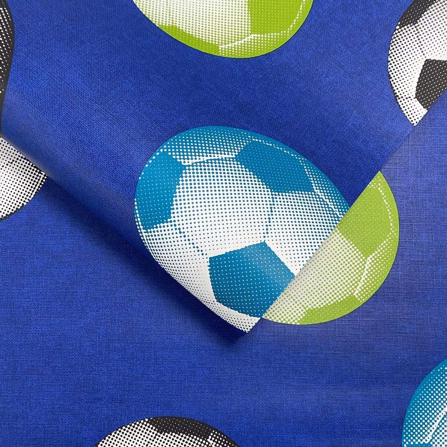 Muriva Football Textured Wallpaper in Blue – 2
