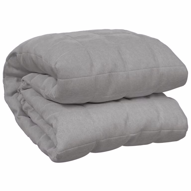 Berkfield Home Grey Weighted Blanket with Glass Beads, W/D/H: 120 x 180 cm, 9 kg