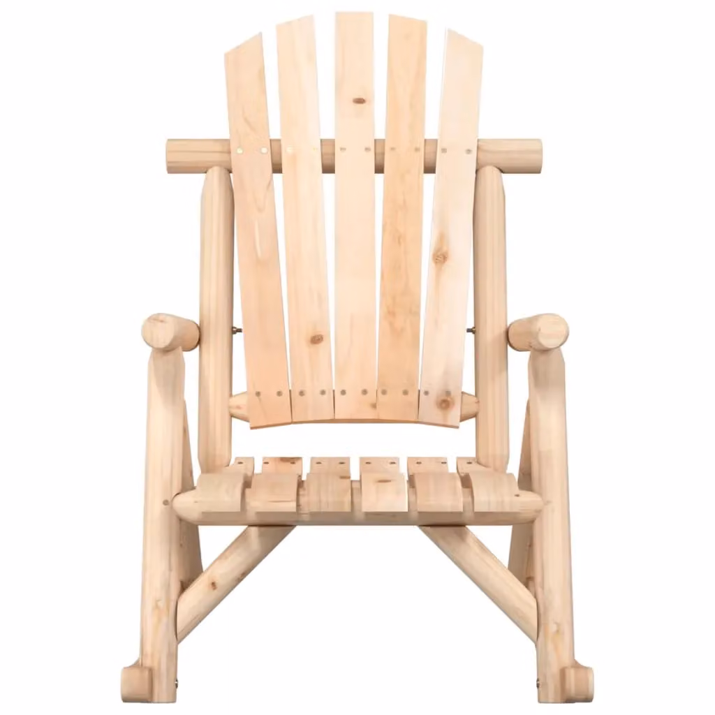 Berkfield Home Garden Rocking Chair in Brown Solid Spruce Wood, W/D/H: 69 x 96 x 101 cm – 2