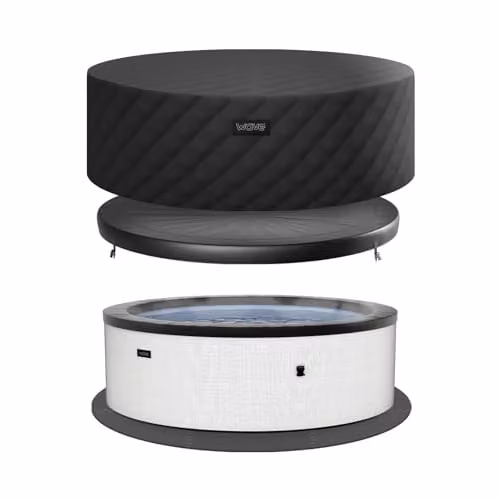 Wave Tahoe 6 Person Eco Foam Hot Tub in Pebble White with Integrated Heater and WiFi App Control