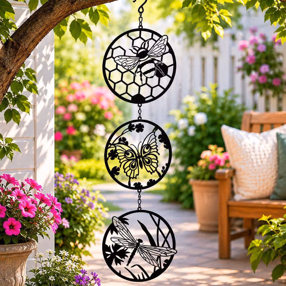 Marco Paul Wings Hanging Garden Tree Decoration in Black Metal – 3