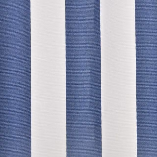 Berkfield Home Durable Polyester Awning Sunshade Canvas in Blue and White, 4 x 3 m