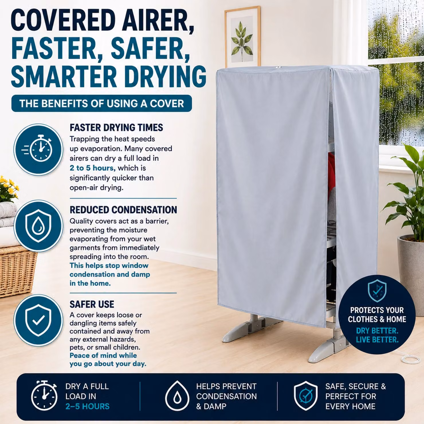 Glamhaus Digital Electric Heated Clothes Airer Dryer with Timer, 3 Tier Foldable Metal Rack, Grey – 2