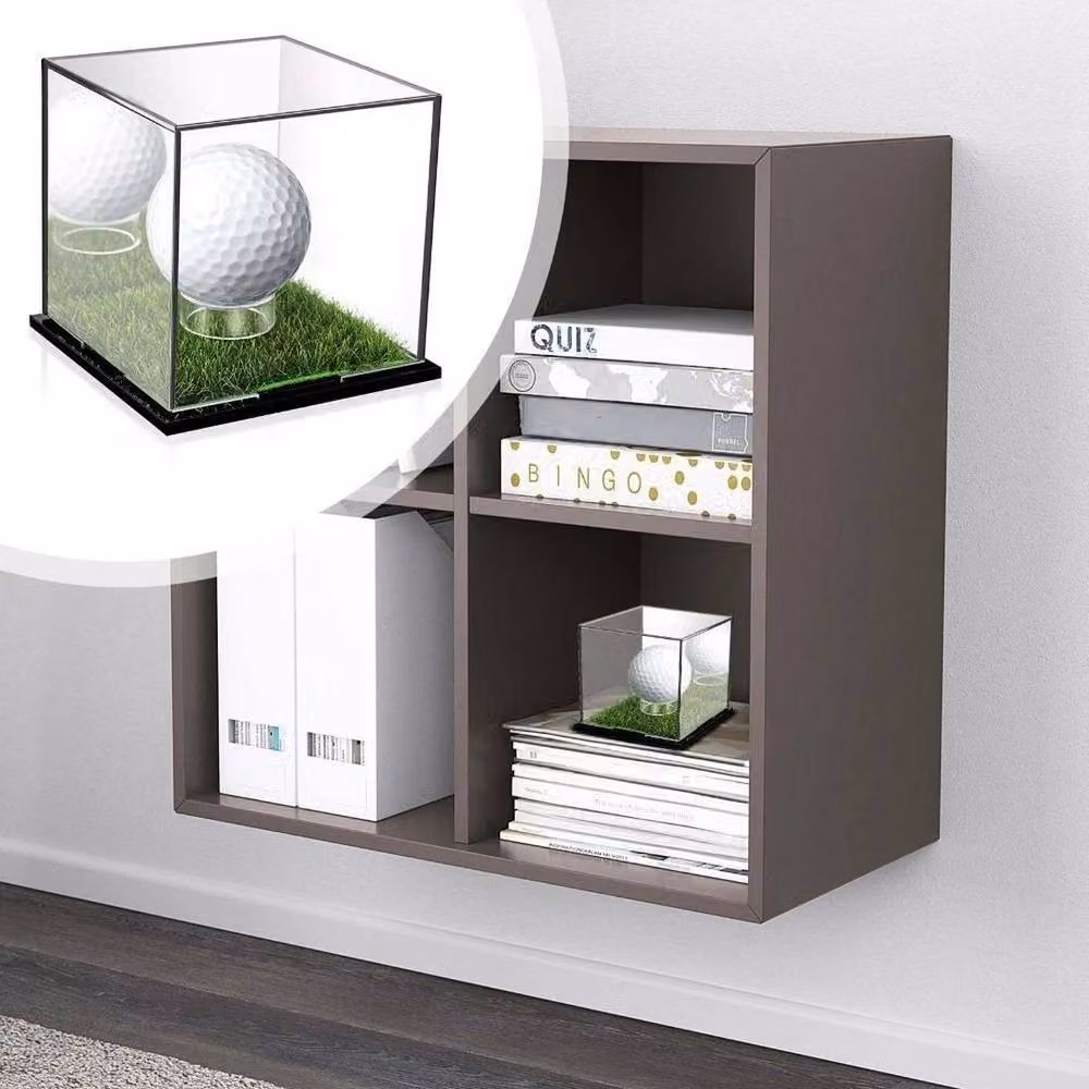 SPETLEK Large Clear Acrylic Golf Ball Display Case and Holder Stand – 3