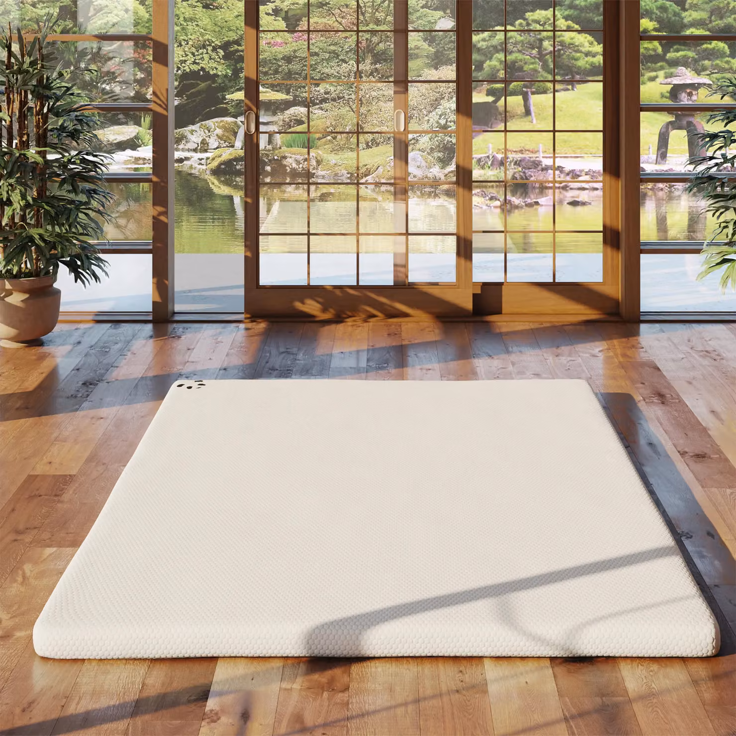 Panda London Memory Foam Bamboo Mattress Topper in White, EU King Size – 3