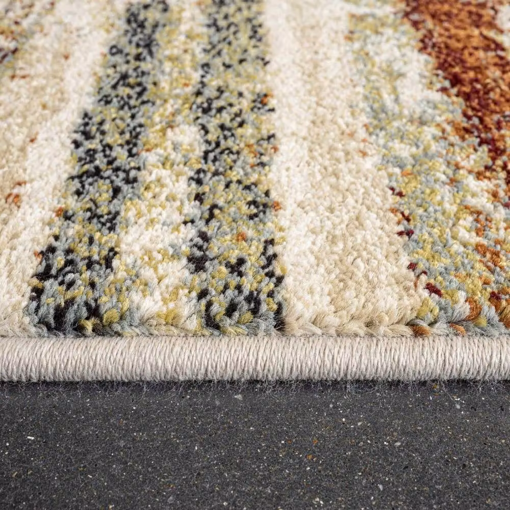 The Rug Shop UK Modern Striped Multicolour Polypropylene Area Rug W: 200 cm, D: 290 cm – 4