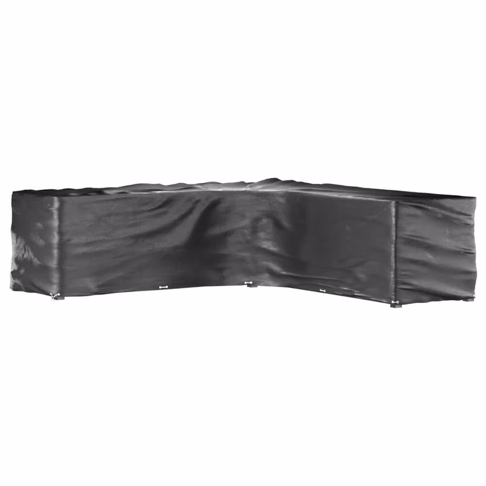 Berkfield Home L-Shaped Garden Furniture Covers, 2 Pack, Black, W/D/H: 300 x 300 x 90 cm – 3