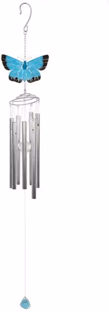 KDMK Blue Butterfly Metal Hanging Windchime