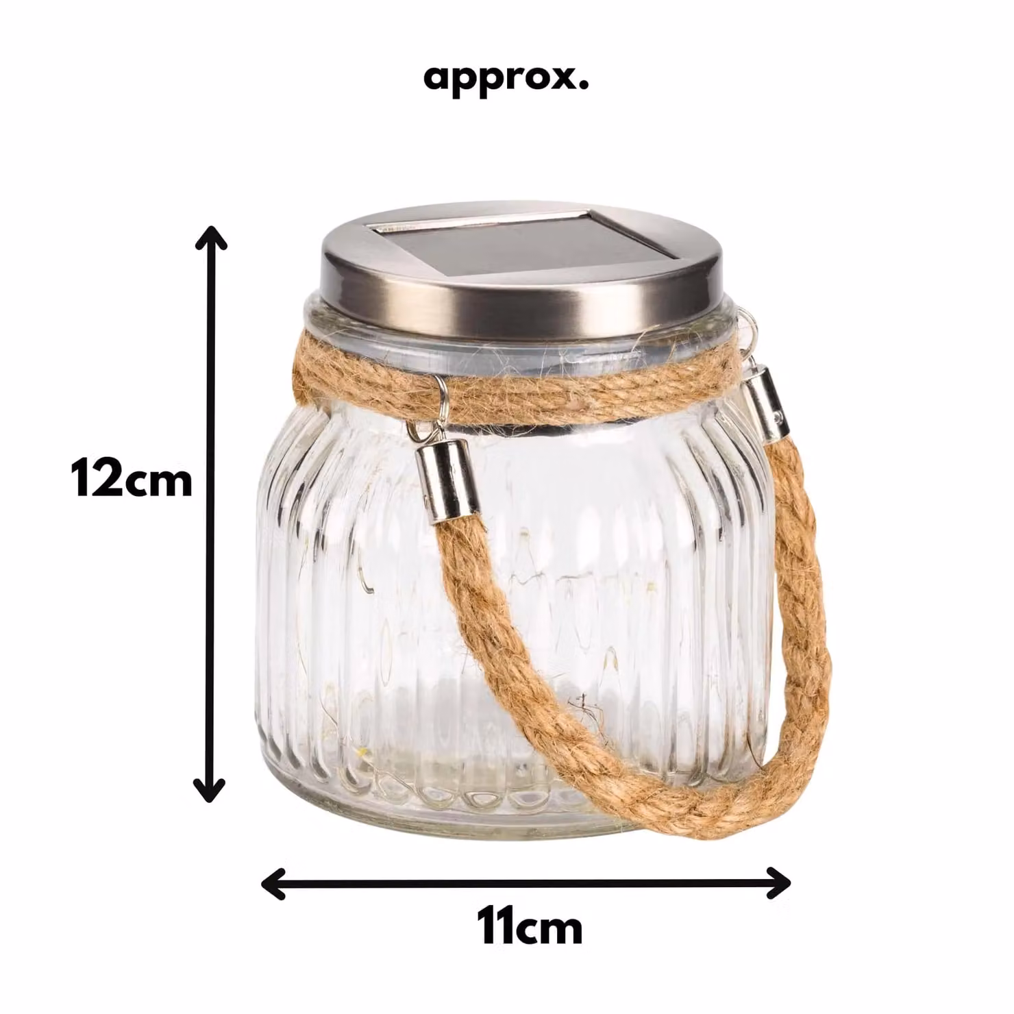 Marco Paul Solar Firefly LED Glass Jar Lantern in White – 2