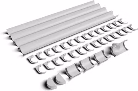 FloPlast White Half Round PVC Gutter Kit, 170mm, 16m