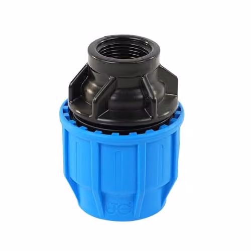 John Guest MDPE Compression Female Thread Adaptor 25mm x 3/4" Blue – 2