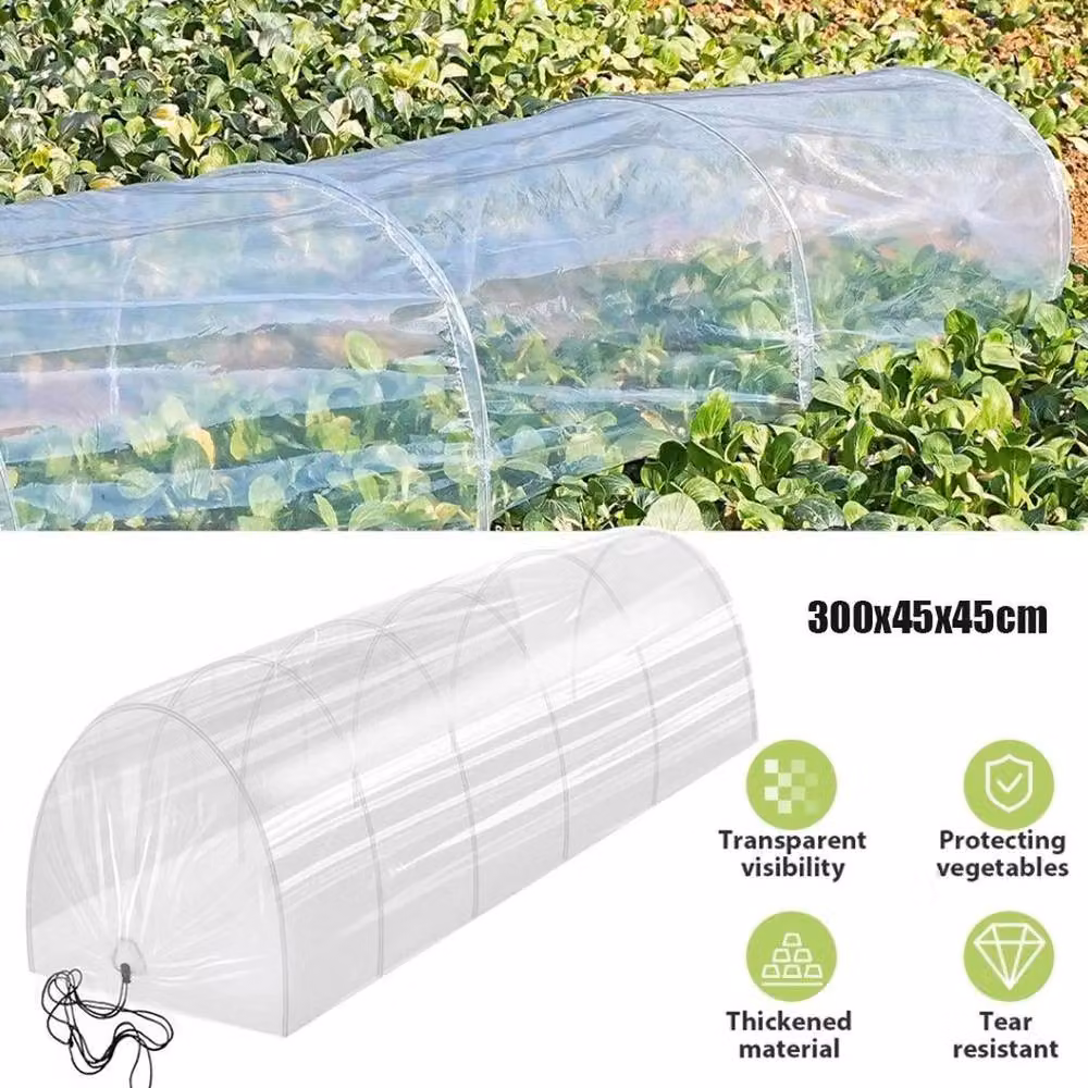 Kelvenix 3M Mini Greenhouse Extra Long Garden Grow Cloche with Frost Protection in Clear, W/D/H: 300 x 40 x 40 cm – 2