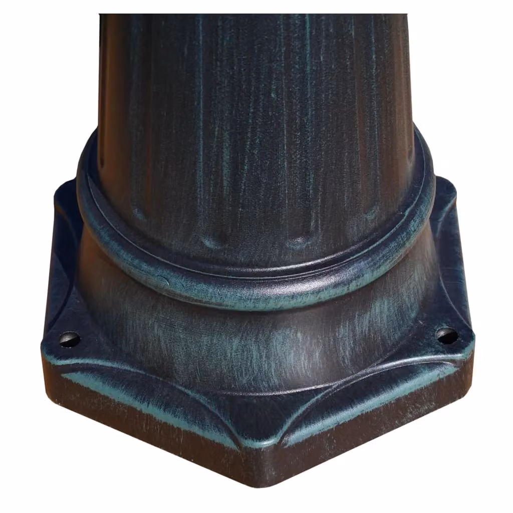 Berkfield 3-Arm Aluminium Garden Light Post in Dark Green and Black, Height: 230 cm – 4