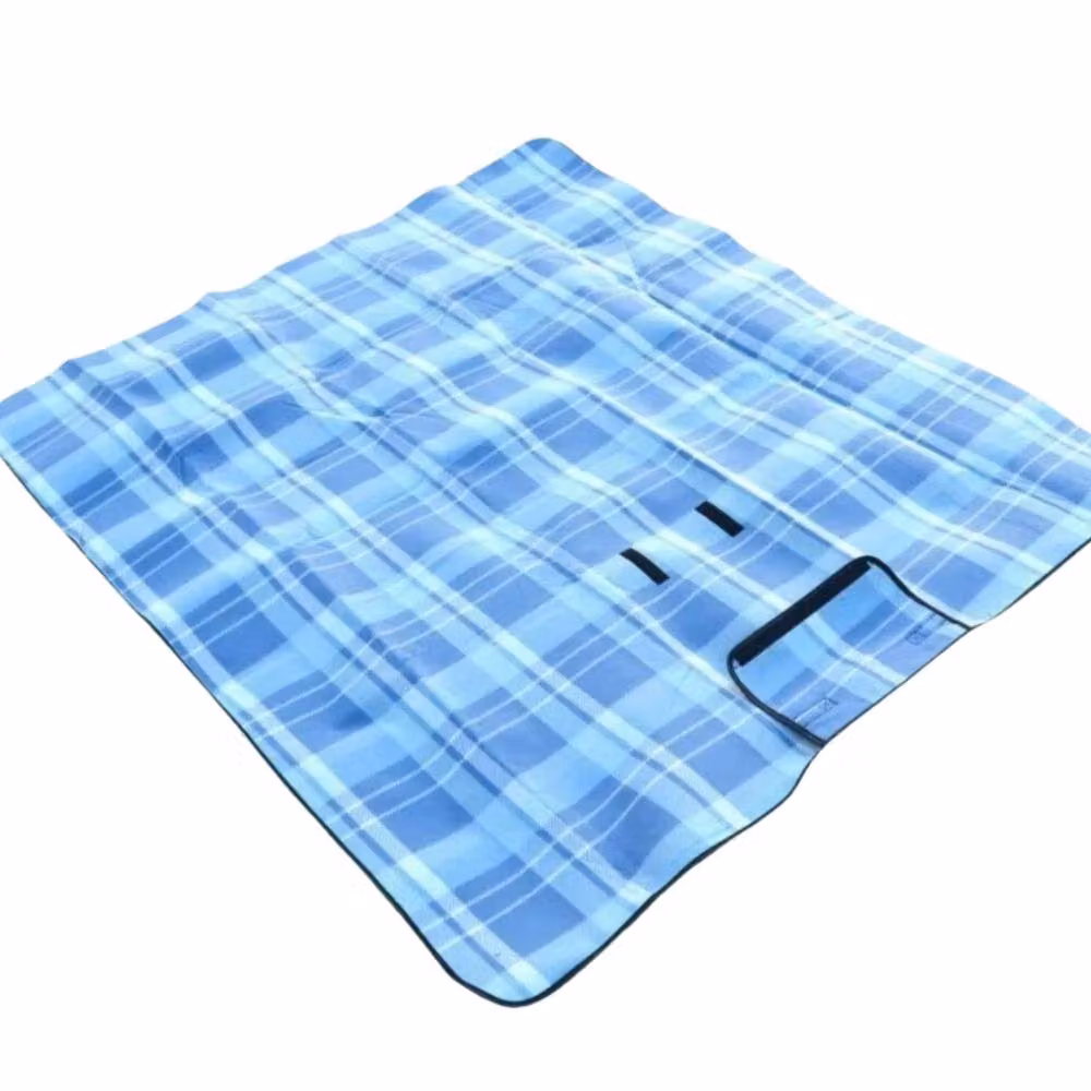Marco Paul Large Blue Fleece Picnic Blanket with Waterproof Underside and Carry Handle – 2