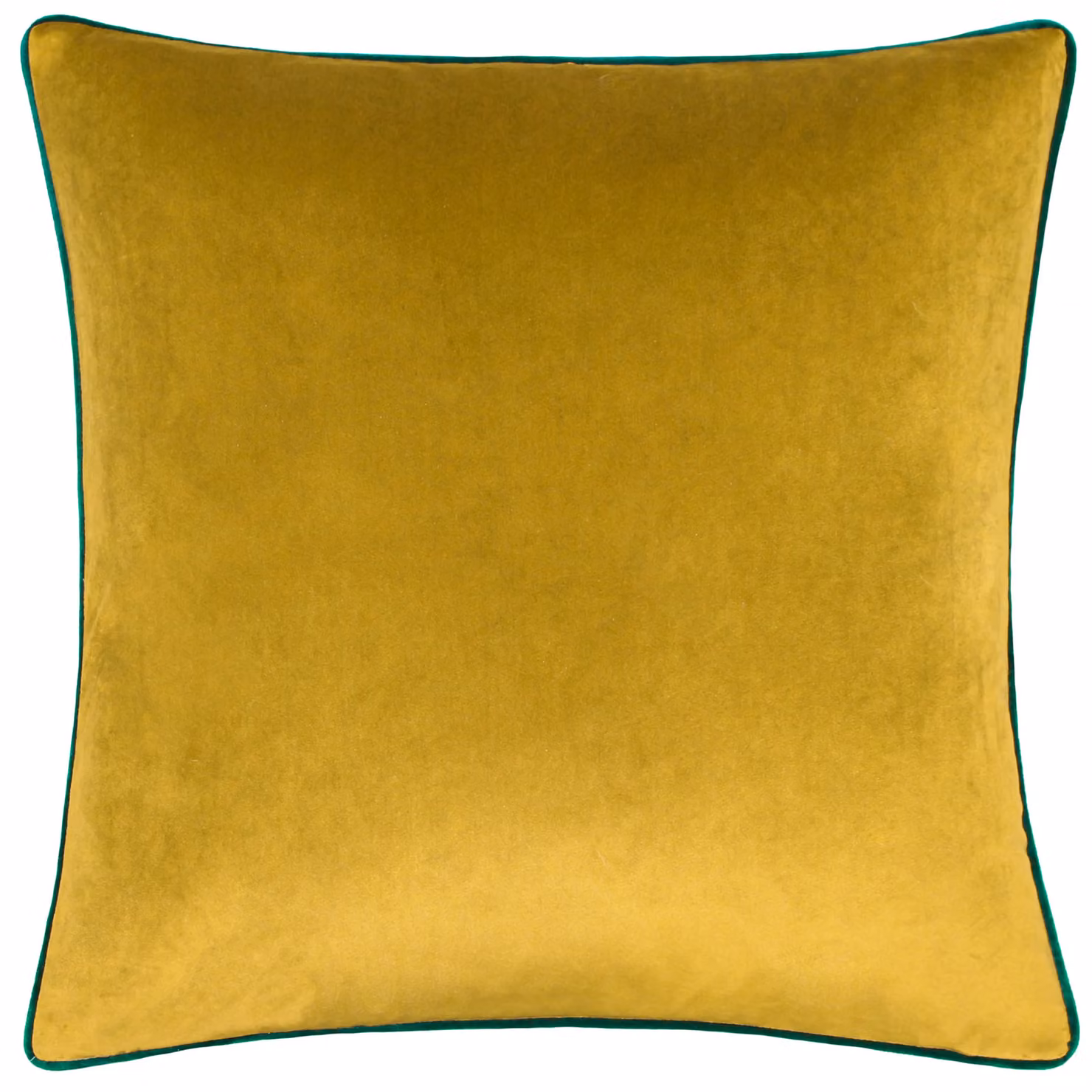 furn Meridian Velvet Square Decorative Cushion in Gold and Green, W/D/H: 45 x 45 x 45 cm – 2