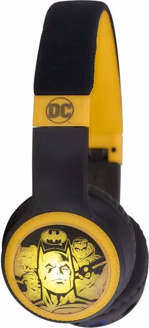 Lazerbuilt Batman Logo Light-Up Bluetooth Headphones - Black