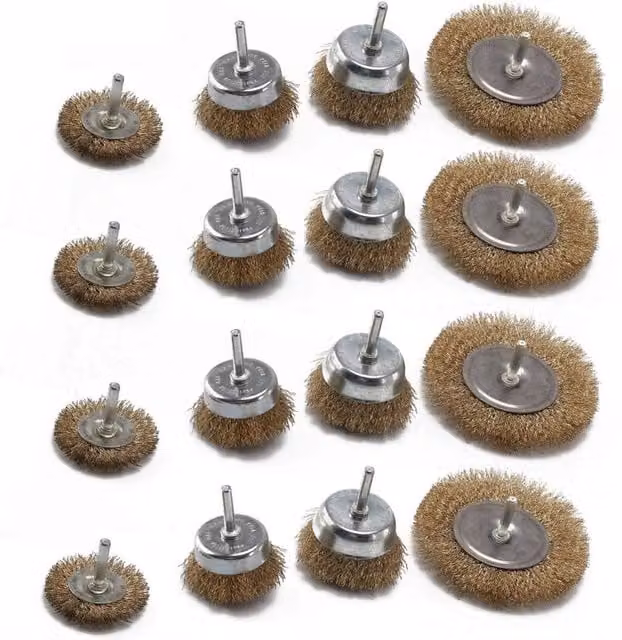 Havendro 12x Gold Steel Wire Wheel Brushes Cup/Flat – 1
