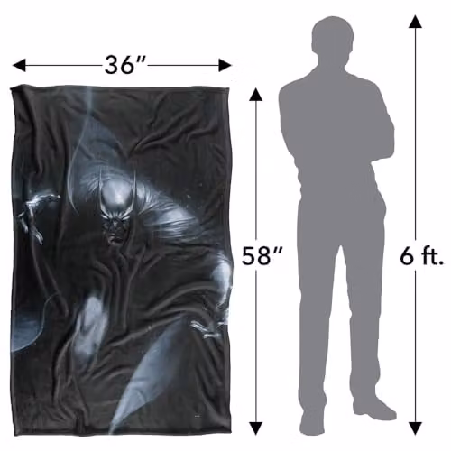 LOGOVISION Batman Dark Highlight Super Soft Silky Touch Fleece Throw Blanket, Black and Multicolour, W: 91.44 cm x L: 147 cm – 4