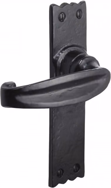 Old Hill Ironworks Matt Black Cast Iron Antique Vintage Cottage Latch Door Handles