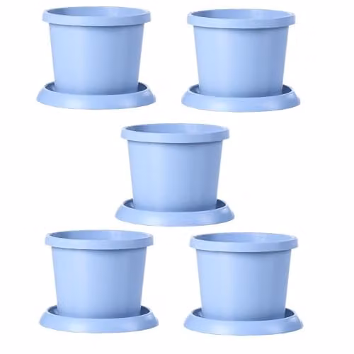 Garden Gear Mayan Blue Flowerpot with Saucer, Blue, W/D/H: 42 x 42 x 31 cm