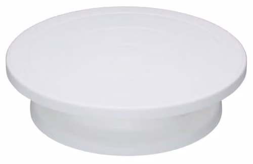KitchenCraft Rotating Cake Turntable in White Plastic, Diameter: 28.5 cm