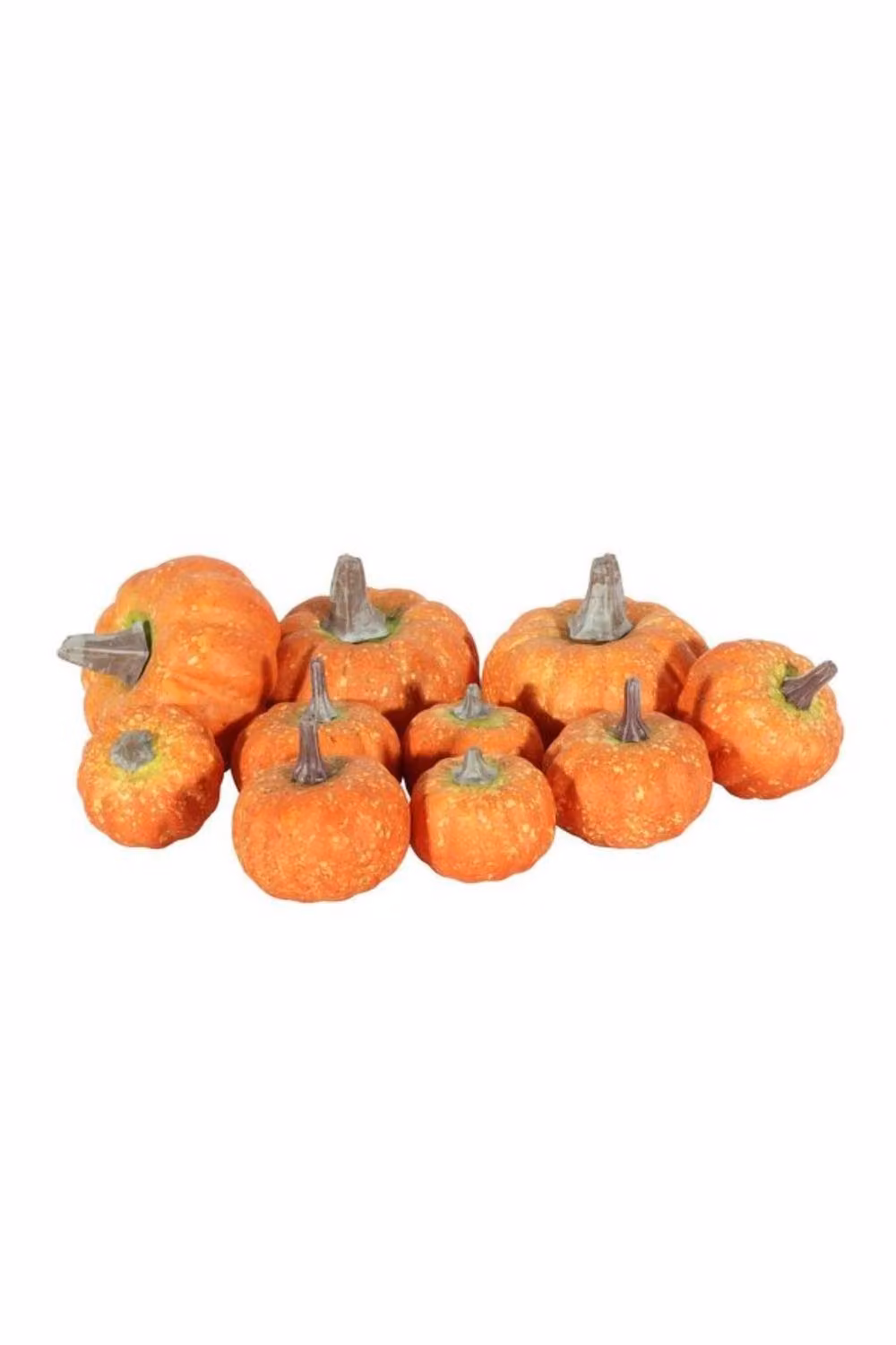 KDMD 10 Pack Orange Plastic Pumpkins for Halloween and Autumn Tabletop Decorations – 2