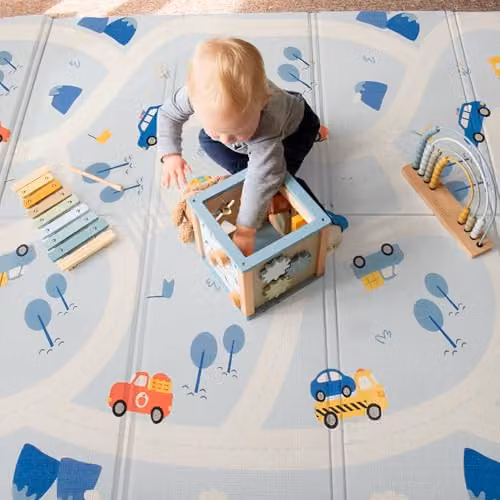 KandyToys Blue Foldable XPE Foam Baby Play Mat, W: 198 cm, D: 148 cm – 3
