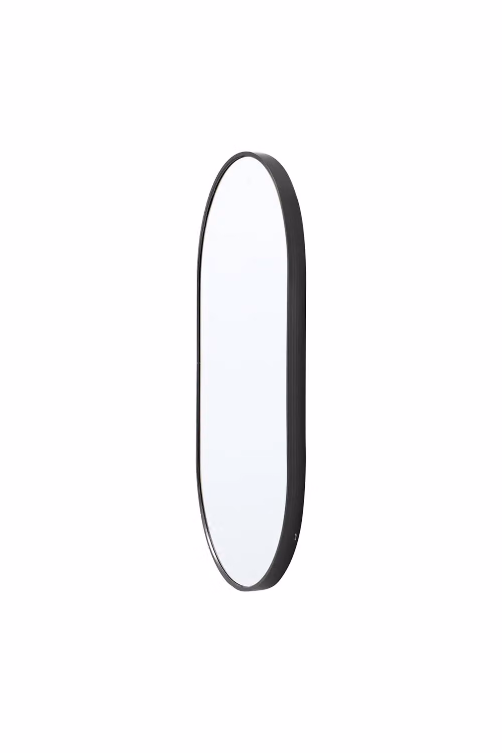 Living and Home Modern Oval Metal Wall Mirror in Black – 2