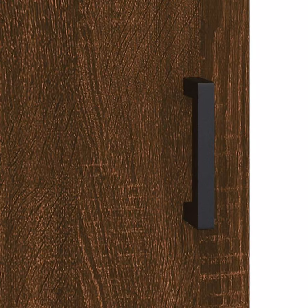 Berkfield Home Set of 2 Brown Oak Bedside Cabinets, W/D/H: 40 x 40 x 50 cm – 6