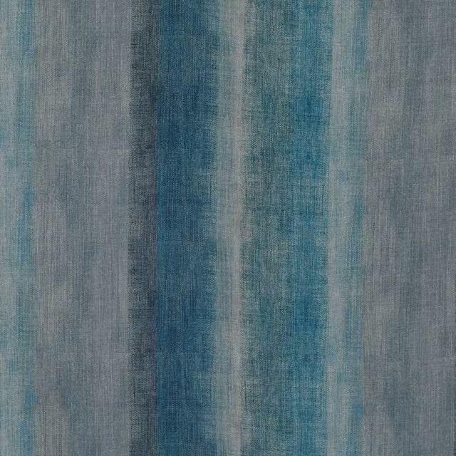 Linda Barker Home Bidar Printed Blackout Fabric in Blue