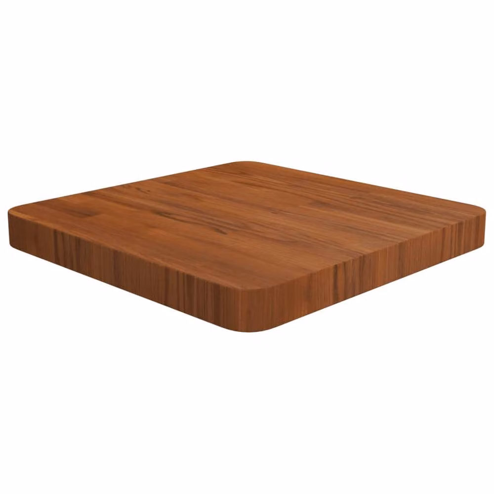 Berkfield Home Square Table Top in Dark Brown Treated Solid Oak, W/D/H: 40 x 40 x 4 cm – 2