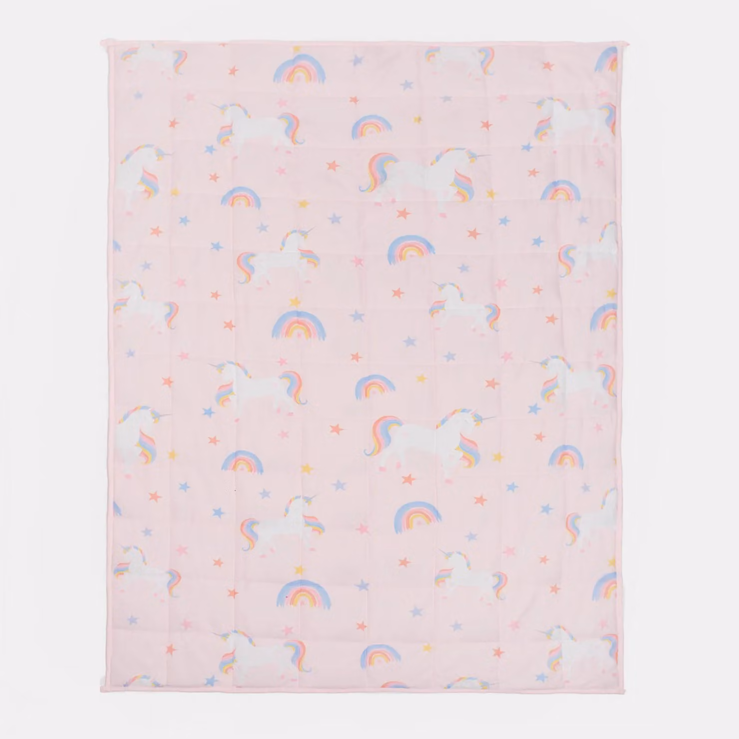 OHS Kids Unicorn Weighted Blanket in Light Pink with Teddy Fleece for Sensory Sleep Therapy – 2