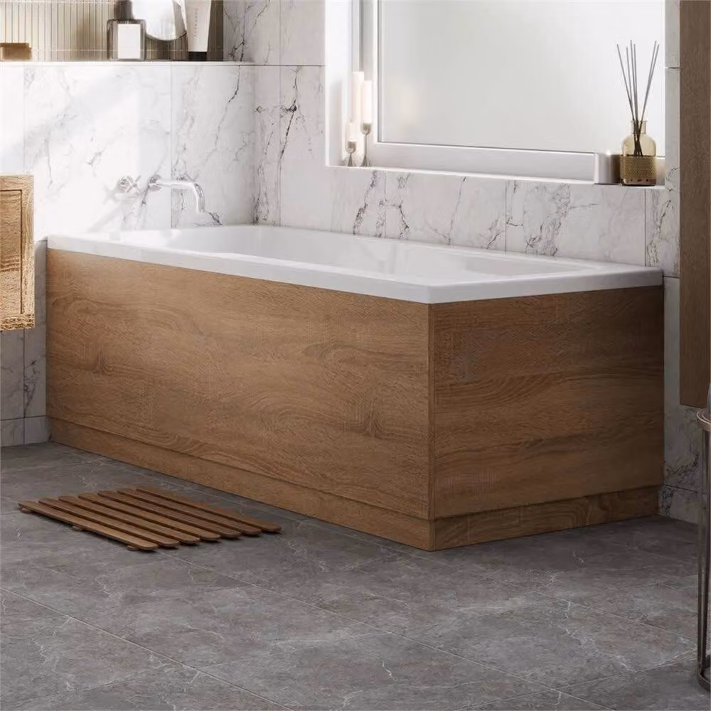 SPETLEK Wood Bath Panel in Brown, W/H: 1700 x 520 mm – 2
