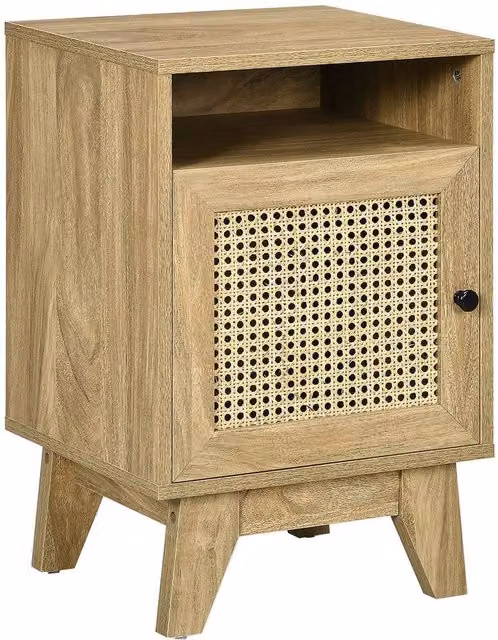 Kelvenix 2 End Table with Open Shelf in Brown, W/D/H: 60.0 x 39.0 x 2.0 cm