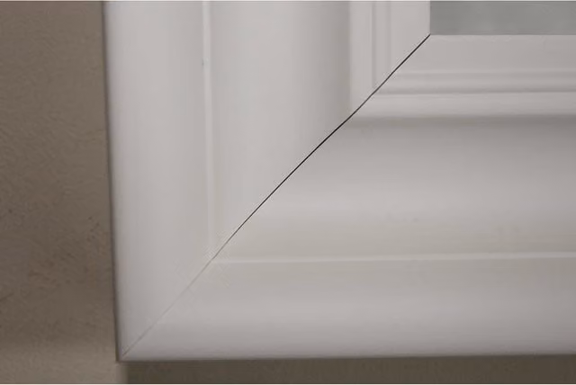 Tomblin Modern Accent Wall Mirror in Matte White, Diameter: 61 cm