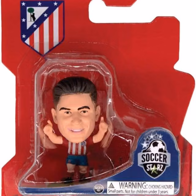 SoccerStarz Atletico Madrid Julian Alvarez Home Kit Classic Mini Figure, Red and White, Height: 5 cm
