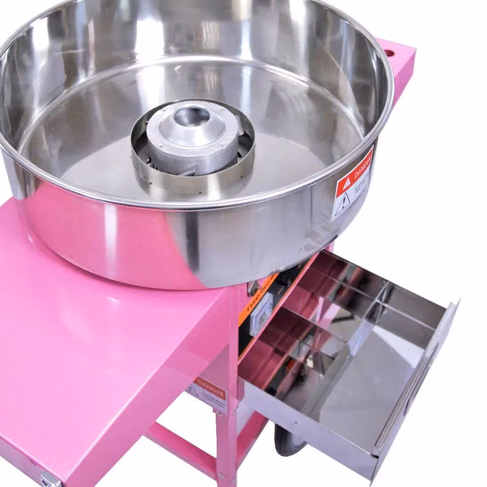 KuKoo Candy Floss Machine with Cart and Protective Dome in Pink – 3