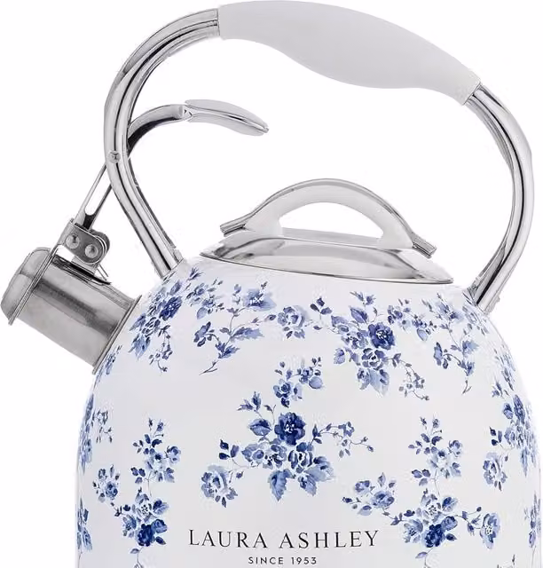 Laura Ashley Stovetop Kettle China Rose in Pink and White, 2.8 l