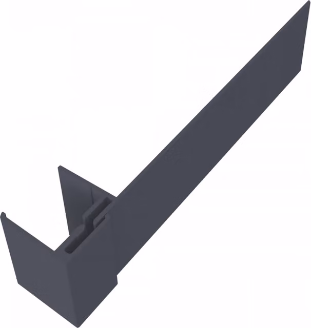 Freefoam Weatherboard Cladding Reveal Liner Trim, Anthracite Grey, 3m