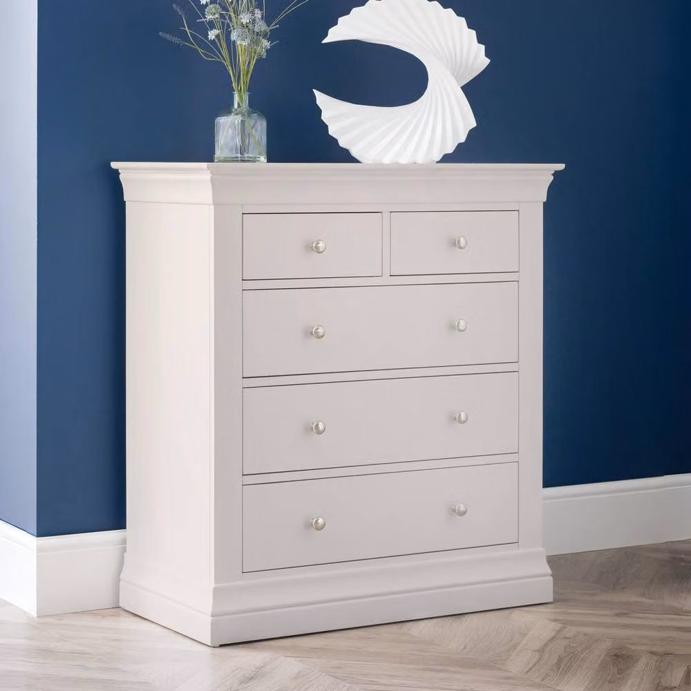 Cheshire Ardena 3 + 2 Drawer Chest in Light Grey – 2