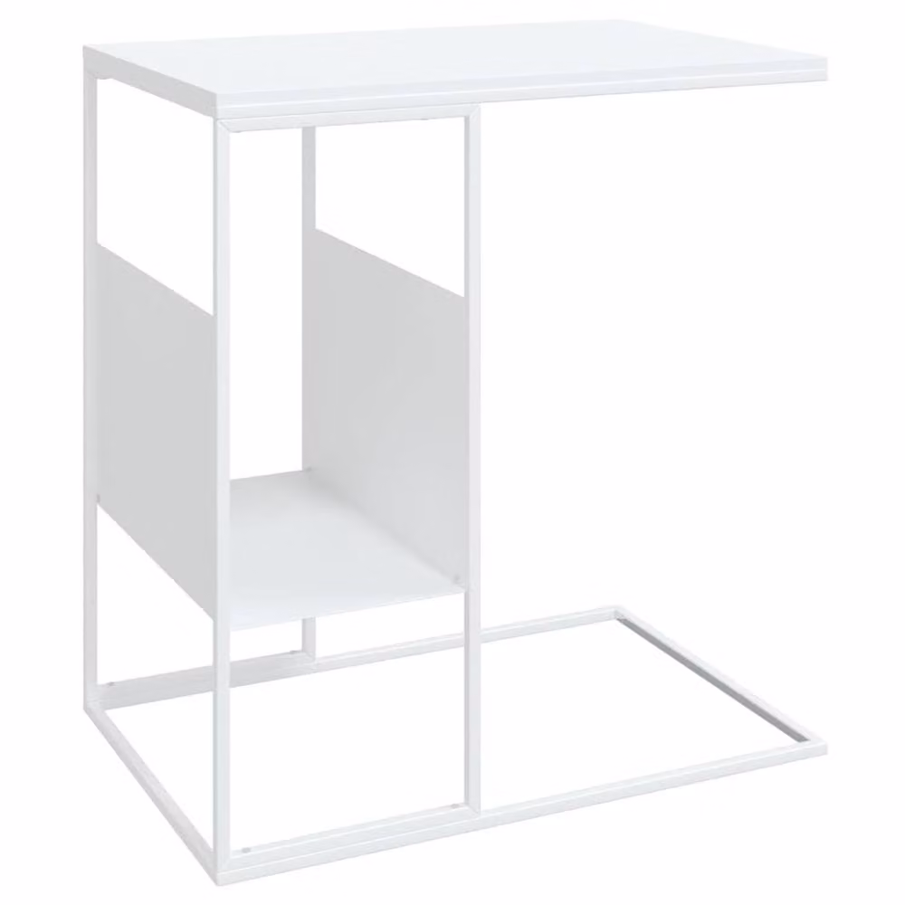 Berkfield Home White Side Table in Engineered Wood, W/D/H: 55 x 36 x 59.5 cm – 2