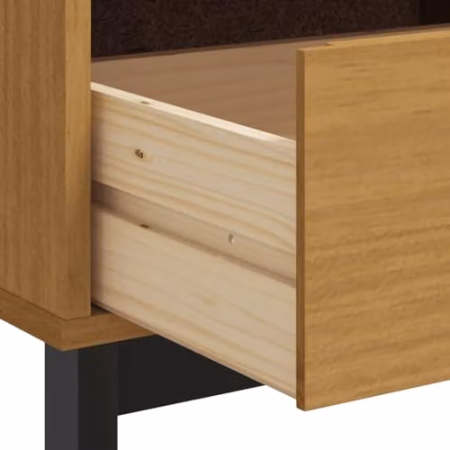 vidaXL FLAM TV Cabinet in Brown Solid Pine Wood, W/D/H: 110 x 40 x 50 cm – 4