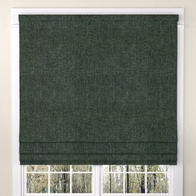 Ante Decor Fjord Made To Measure Blackout Roman Blind in Winter Moss Green
