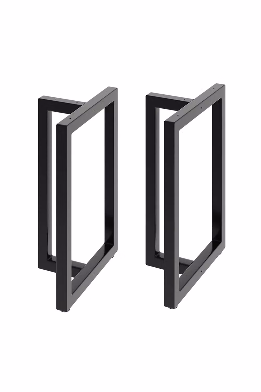 Living and Home 2-Piece Black Matt T-Shaped Anti-Slip Metal Table Legs for Dining Tables, Desks and Workbenches, H: 71 cm, W: 50 cm – 2