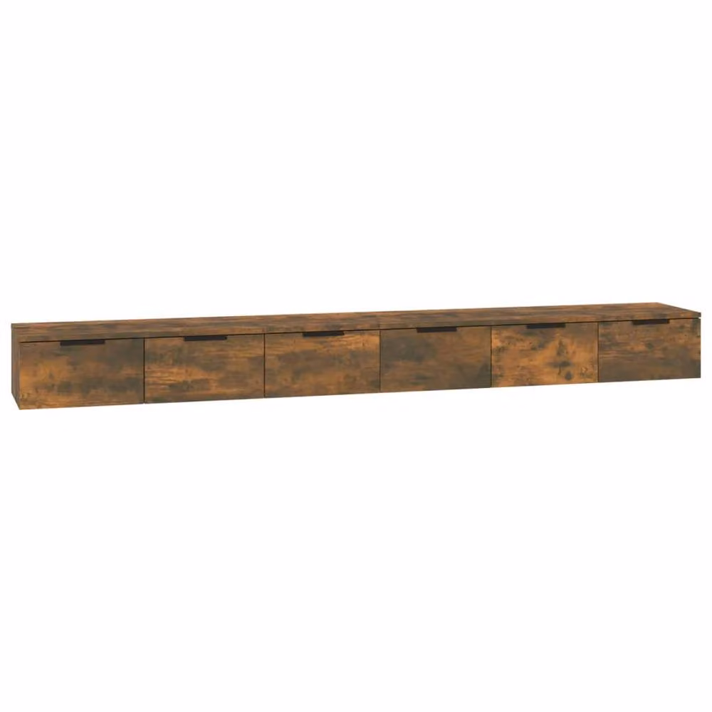 Berkfield Home Set of 2 Wall Mounted Cabinets in Smoked Oak Brown, W/D/H: 102 x 30 x 20 cm – 2