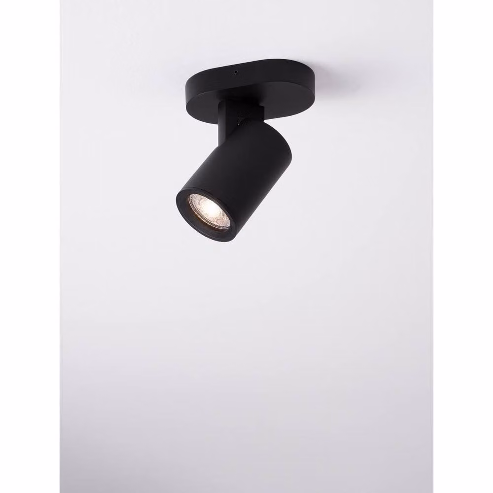 Netlighting Esto Single Spotlight in Sandy Black with GU10 LED Bulb – 3