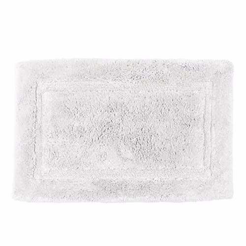 Allure Bath Fashions Bamboo Cotton Non-Slip Bath Mat, White, W: 50 cm, D: 80 cm – 1