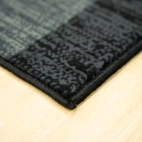 runrug Soft and Durable Stair Runner Carpet in Black and Grey, W: 70 cm, L: 720 cm – 3