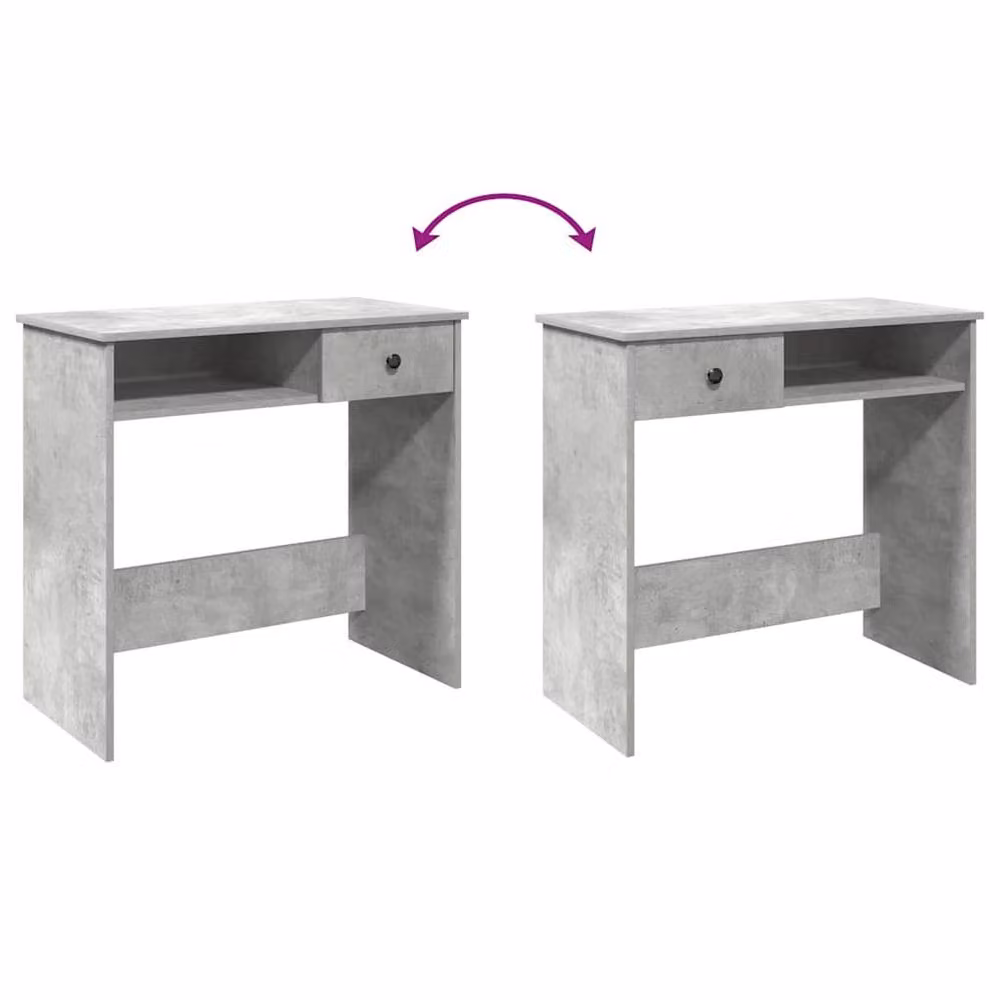 Berkfield Home Writing Desk in Grey, W/D/H: 80 x 40 x 75 cm – 4