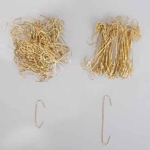 Shatchi 300-Piece Gold Metal Hanging Hooks for Christmas and Halloween Decorations – 6